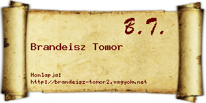 Brandeisz Tomor névjegykártya